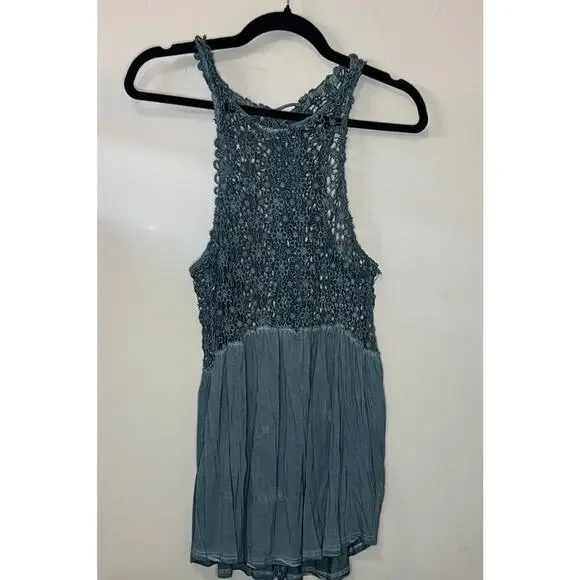 POL Blue Crochet Sleeveless Top-NWOT - Picture 7 of 7